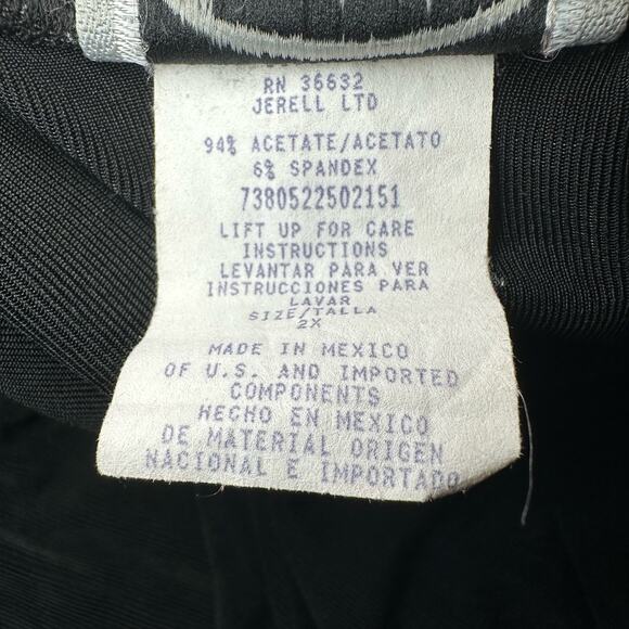 Vintage Stonebridge Black Stretch Whimsygoth Classic Side Slit Maxi Skirt 2X - Picture 6 of 7